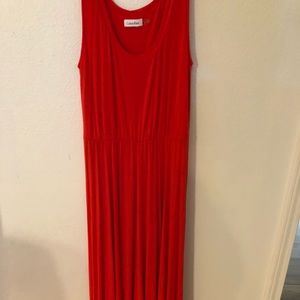 Red Calvin Klein Maxi Dress